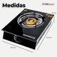 thumbnail image 3 of Cocina Encimera a Gas Licuado Vidrio 1 Plato Cocinilla Negro, 3 of 6