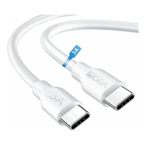 Genérico - Cable De 2 Entradas Tipo C Blanco 1Hora