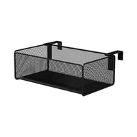 Magideal - Estante Para Plantas De Balcón, Cesta De Almacenamiento Colgante, Estante Para Litera, Accesorios Con Ganchos Escalables Para Organización De Oficina, Negro