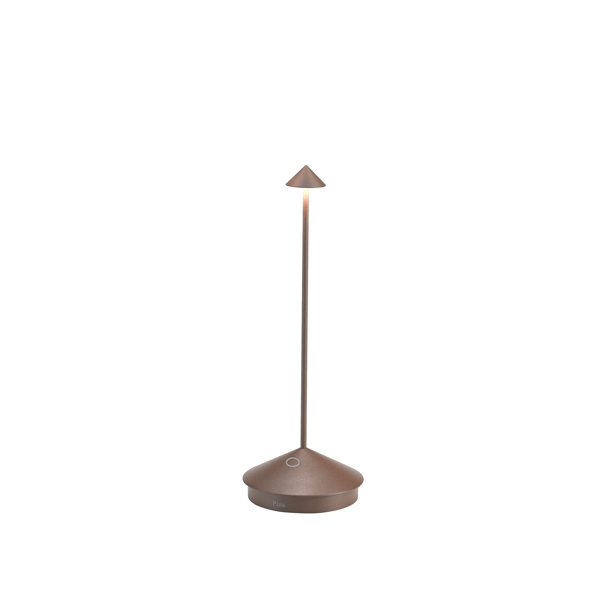 Lámpara De Mesa Zafferano Pina Pro Led (color Óxido) De Aluminio