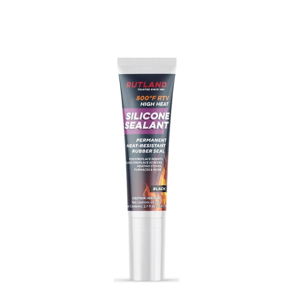Tubo Sealant Rutland de silicona de alta temperatura, 500 °F, RTV, negro, 80 ml