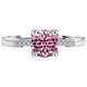 thumbnail image 1 of Anillos de Moissanita de Corte Redondo de 1 Uds para Mujer Color D VVS1 Anillos de Diamante de Plata Esterlina S925 Rojo/azul/rosa Bandas de Boda de Moissanita con Certificado, 1 of 9