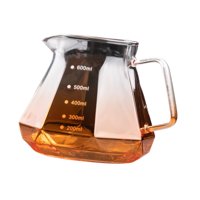 Magideal - Cafetera De Vidrio Con Filtro Para Café Con Vidrio De Borosilicato Resistente Al Calor Y Escala De Medición Para Disfrutar Del Café En La Oficina Y El Naranja