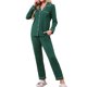 thumbnail image 2 of INSPIRE CHIC Conjunto de Pijamas para Mujer Manga Larga Abotonado Cuello con Muesca Ropa de Descanso y Pantalones con Cordón y Bolsillos XX-Large Verde Oscuro, 2 of 6