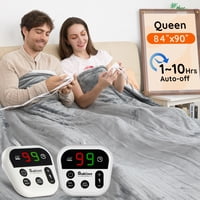 Manta Térmica Eléctrica Mia&Coco Queen, 210 X 230 Cm, Color Gris