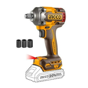 Pistola De Impacto Bl Ingco Inalambrica Industrial 1/2"" 20V/400Nm