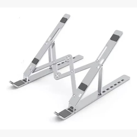 Soporte De Alumnio Notebook Portatil Color Plateado