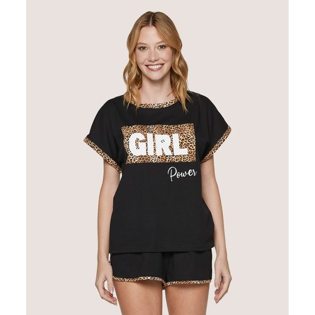 Pijama Algodón Leopardo GIRL POWER | Confianza y Estilo