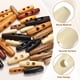 thumbnail image 5 of Uxcell 15 piezas Botones de Madera de Cuerno de Oliva de 30mm / 1.2" Doble Agujero para Abrigos, Suéteres, Ropa, Manualidades DIY, Marrón Medio, 5 of 7