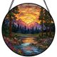 thumbnail image 1 of Colgante ventana vitral 20cm vibrante plantas maceta colorido atrapasol panel hogar jardín patio regalo mujer, 1 of 7