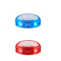 Xusx111 - Pulseras De Luz De Moda Led,Pulsera De Luz De Moda Azul,Pulsera Luminosa De Concierto Pulsera Fluorescente Interactiva,Rojo Y Azul,10Pcs,Contiene Batería
