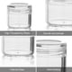 thumbnail image 3 of Frasco de plástico transparente vacío para almacenar cuentas con tapas de rosca redondeadas, 3 of 5