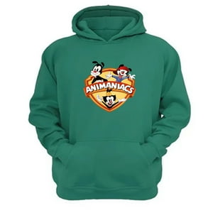 Genérico - Polerón Canguro Animaniacs Dibujos Animados Verde Aguamarina Talla L Unisex