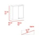 thumbnail image 3 of Mueble De Baño Botiquin 53.7x50x16.5 Cm Café Claro, 3 of 3