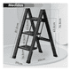 thumbnail image 2 of Escalera Hardpro 3 Escalones Plegable Carbono 81.5cm, 2 of 7