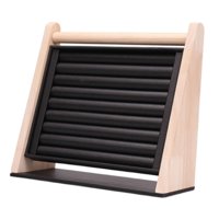 Ioensy - Bandeja De Soporte De Exhibición De Anillos Almacenamiento De Madera Vertical Para Collares Pendientes Show