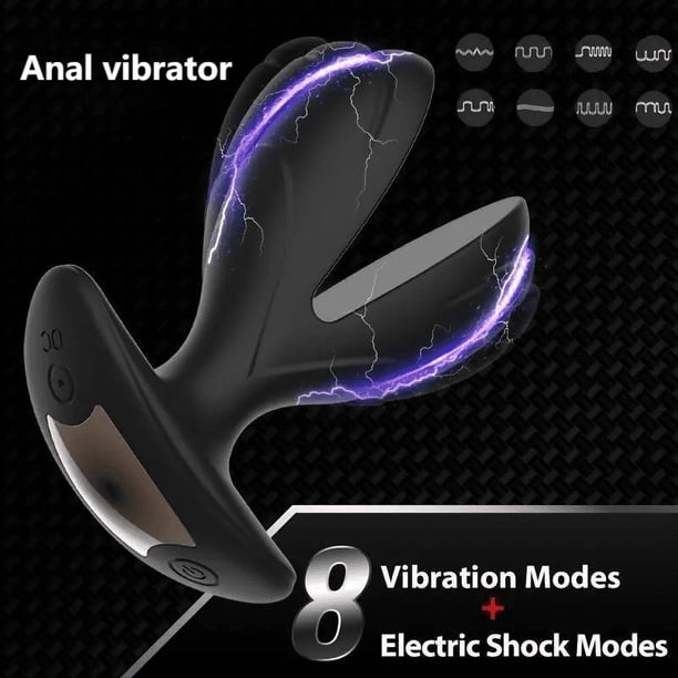1pc Electric Shock Anal Vibrator Prostate Massager, Vibrating Butt Plug With 8 Vibration Modes, Anal Plug Anal Sex Toy G Sport Massager For Men Anal Toy Male Sex Toys For Men Women And Couples Remote