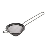 Bothyi - Colador De Té Matcha Pequeño, Resistente Y Antioxidante, Para Colar Harina Y Café, Color Negro