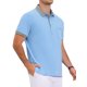 thumbnail image 4 of INSPIRE CHIC Camisas de Polo de Golf de Verano para Hombre con Cuello en Contraste y Bolsillo de Manga Corta XL Azul, 4 of 6