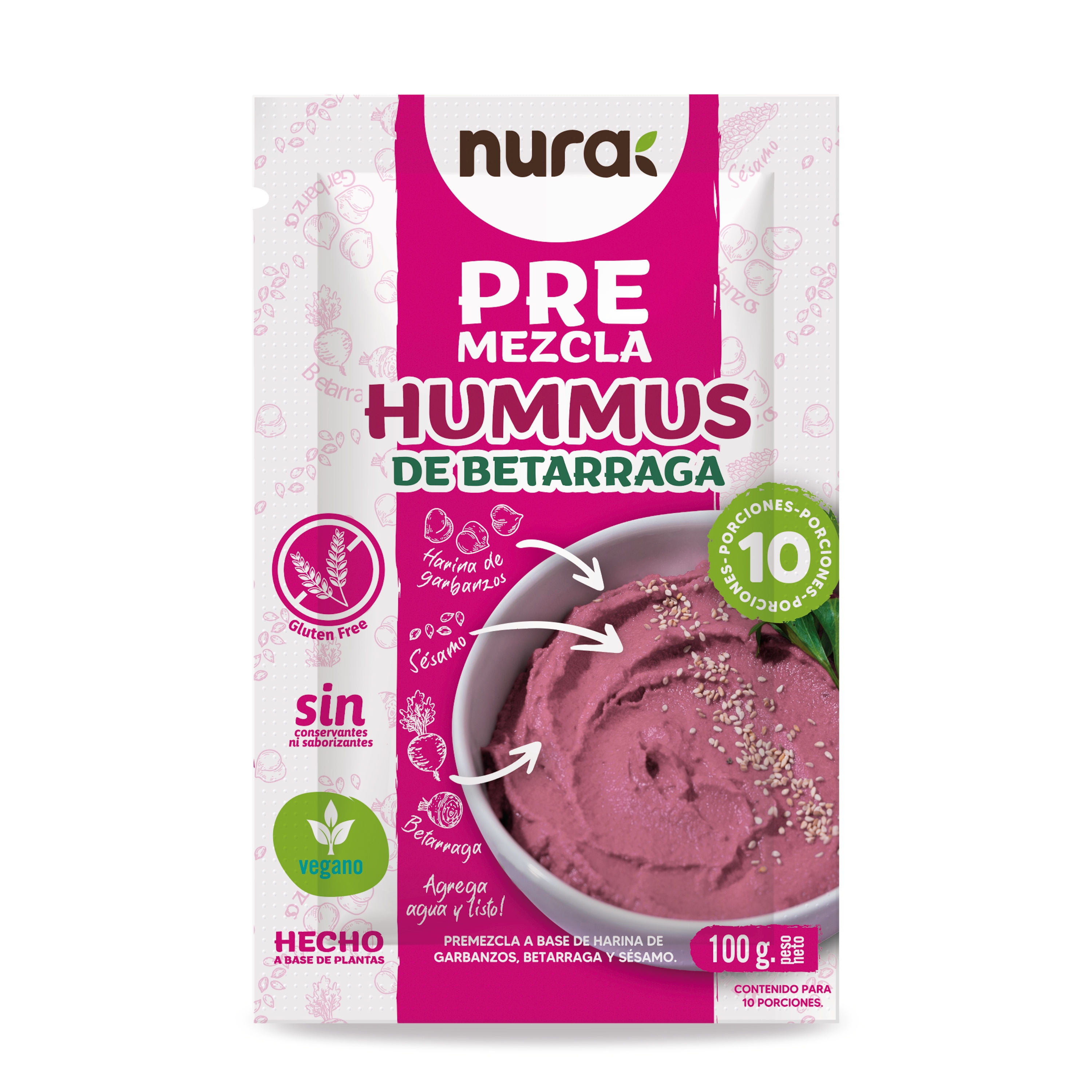 Hummus De Betarraga 105 g Nura