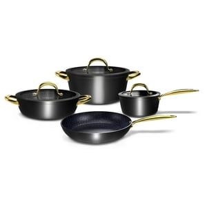 Bateria Cocina Wens Golden Series 7 Piezas Aluminio Forjado
