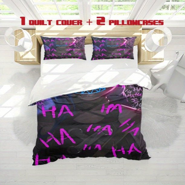 3pcs Jinx Funny Graffiti Print Three Piece bedding Soft Duvet Cover And Two Pillowcases
