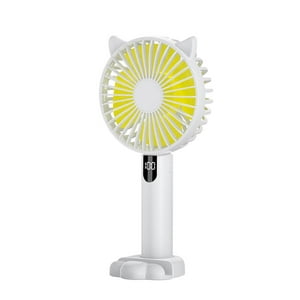 Genérico - Ventilador Personal De 5 Velocidades, Ventilador De Mano Silencioso Ajustable Para Oficina, Senderismo, Pesca, Blanco