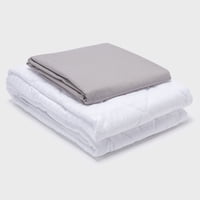 Arthome - Combo Sábana Gris + Cubrecolchón King