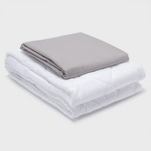 Arthome - Combo Sábana Gris + Cubrecolchón King