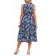 thumbnail image 3 of INSPIRE CHIC Vestidos de Verano para Mujer Vestido de Gasa Floral sin Mangas con Cuello Simulado en Capas para Fiesta de Boda Midi Talla M Azul Marino, 3 of 6
