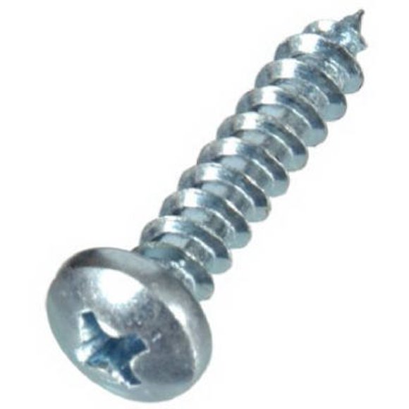 Screw Hillman, cabeza plana Phillips de zinc, 8 x 1 cm, paquete de 20