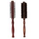 thumbnail image 1 of 2x mango de madera redondo cepillo para el cabello peluquería peluquería cepillo del peine del pelo que se encrespa, 1 of 1