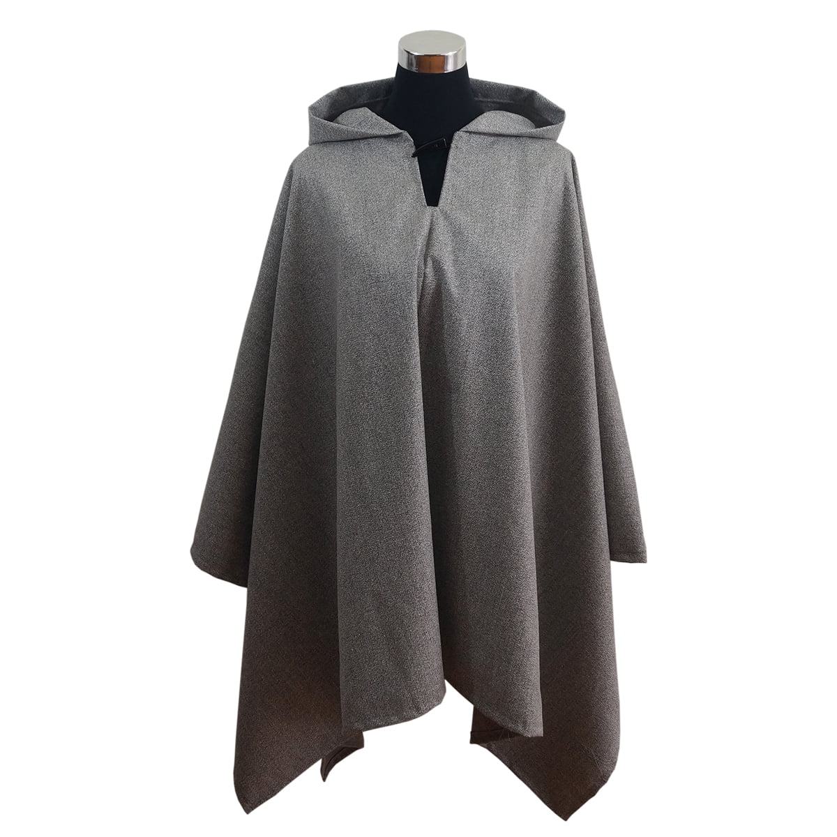 Bellavista Oveja Tome - Poncho Unisex Capucha - Largo - Gris Oscuro