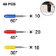 thumbnail image 2 of 40 cuchillas de corte de 30/45/60 grados, cuchilla de grabado Roland de uso general para máquina de grabado por computadora., 2 of 8