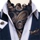 thumbnail image 5 of Corbata Gruesa Ascot, Anillo Dorado, Paño Y Colleras Hombres azul Talla Única, 5 of 7