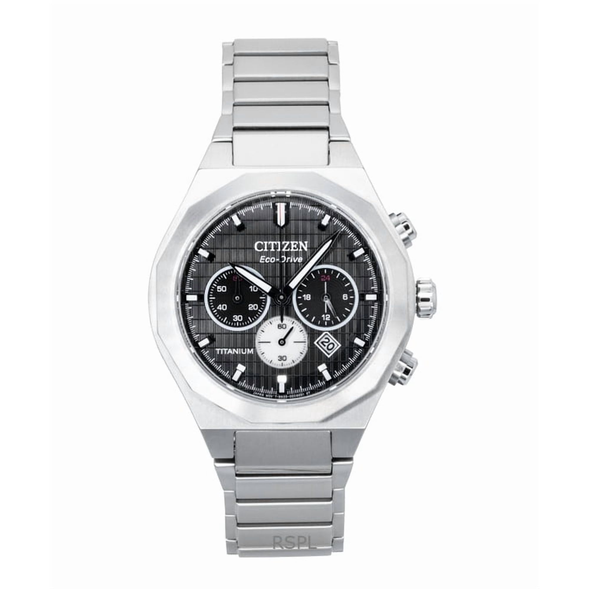 Reloj Digital Citizen Zenshin Senkei Cronógrafo Super Titanio Negro Hombre