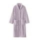 thumbnail image 1 of Bata de baño larga de felpa para mujer, suave, con botones, de forro polar, cálida, para invierno, con bolsillos, 1 of 6