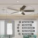 thumbnail image 2 of Ventilador de techo FANSHAIN 132 cm con luz y control remoto, 2 of 7