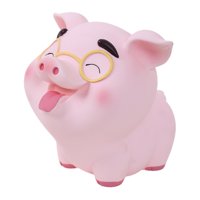 Bothyi - Hucha De Cerdo, Botellas Pequeñas, Estatua De Cerdo, Hucha Para Entrada De Mesa, Hogar, Entrecerrar Los Ojos