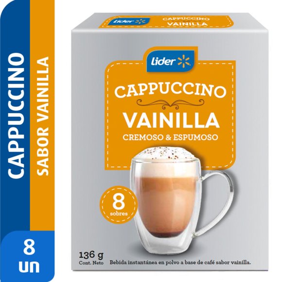 Café Cappuccino Vainilla 8 Un Caja, 136 g