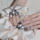 thumbnail image 3 of Uñas tipo press‑on Sun&Beam Nails Gris Negro con Estrellas (#263 L), 3 of 6