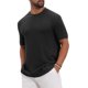 thumbnail image 4 of INSPIRE CHIC Camisetas de Punto Casual de Manga Corta con Cuello Redondo y Textura de Waffle para Hombre M Negro, 4 of 6