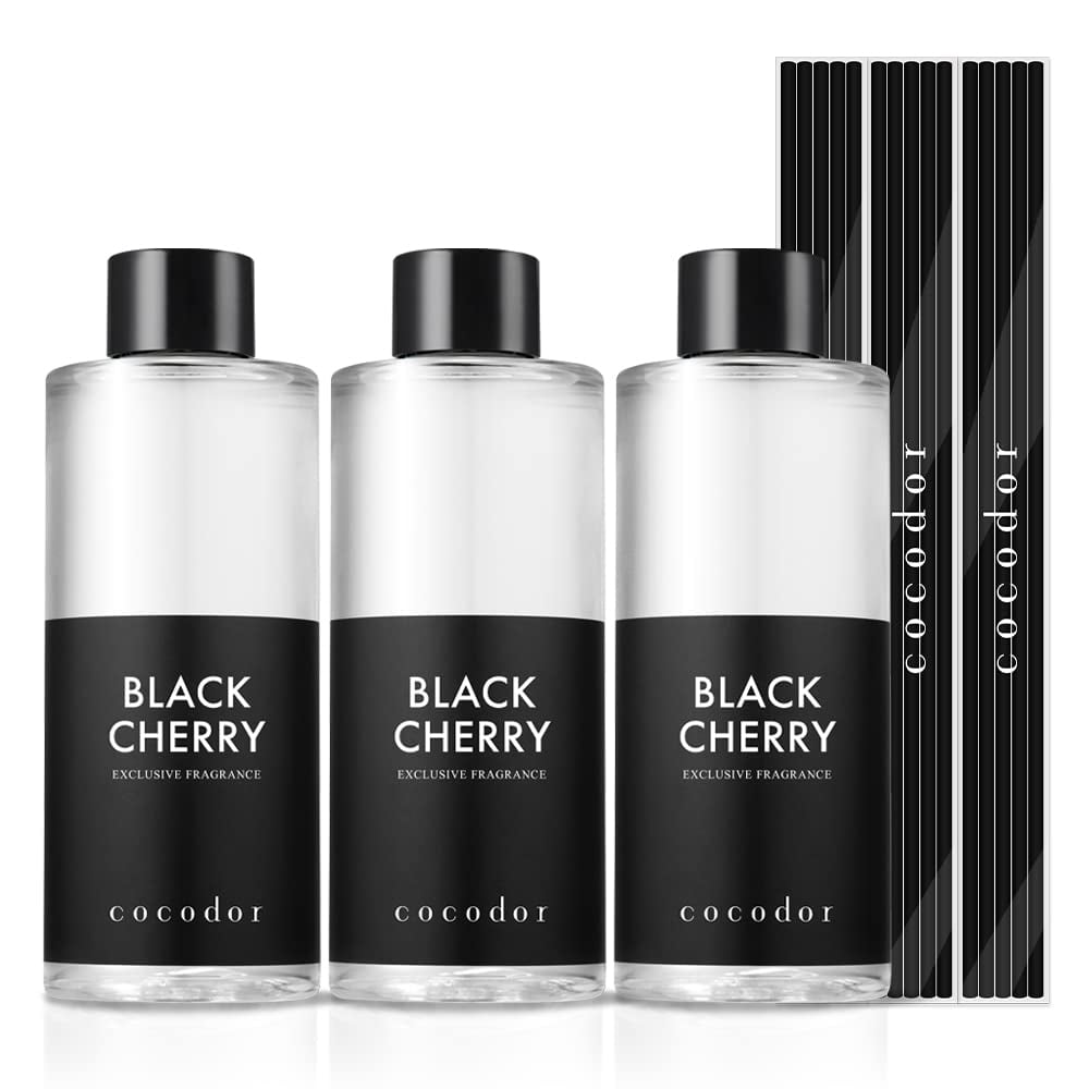 Recambio De Aceite Para Difusor Reed Cocod'or Black Cherry, 200 Ml, Paquete De 3