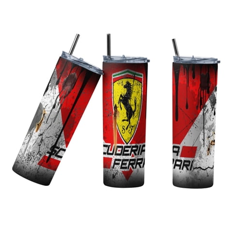 Sm - Termo Botella Agua Termica Acero Inoxidable Ferrari F1 Blanco