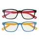 thumbnail image 1 of Gafas De Lectura Con Montura De Silicona Suave Con Estilo Anti Azul Claro Para Ni?os De 2 Piezas, 1 of 5