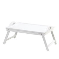 Mesa De Escritorio Plegable Estilo Shabby De Tray Accent Plus, Blanca Y Elegante