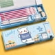 thumbnail image 1 of Organize Your Writing Essentials with our Large Capacity Double Layer Plastic Pen Box, 1 of 5