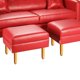 thumbnail image 4 of Sofa New Retro 3 Cuerpos Más 2 Pouf Pu 04 Rojo, 4 of 5