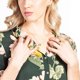 thumbnail image 3 of Anillo BERTHA Juliet chapado en oro amarillo de 18 quilates con circonita cúbica verde claro, 3 of 3