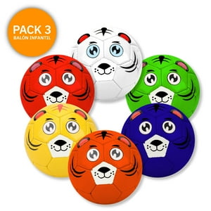 Inaltum Fitness - Pack De 3 Balón De Fútbol Para Niños N2 - Colores